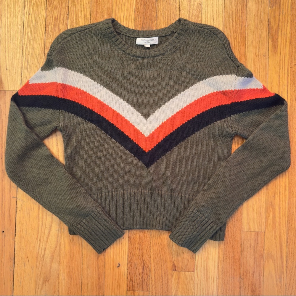Marissa Webb‎ Striped Knit Sweater Womens Small Capsule Preppy 70s-Vibes